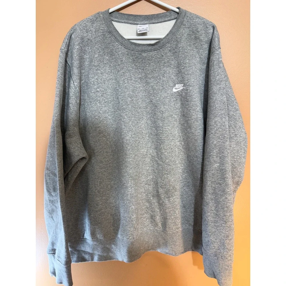 Nike Sportswear Club Fleece Crewneck Sweatshirt Heather Grey XXL BV2662-063